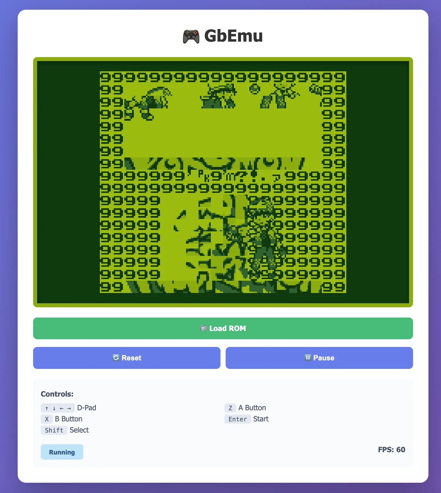 Pokemon Red menu rendering broken graphics
