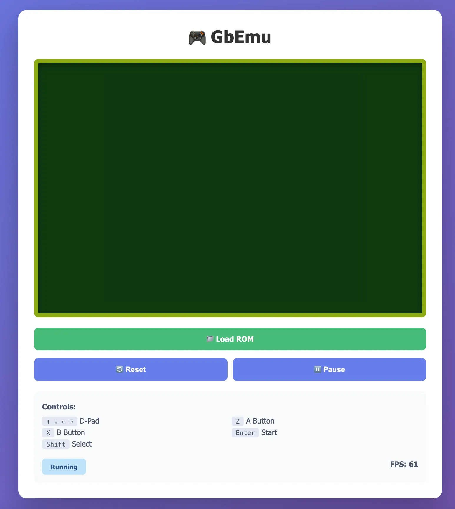 Tetris booting to a blank screen on the first emulator run